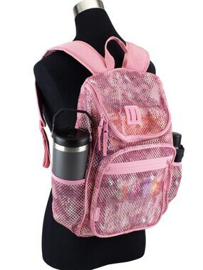 Eastsport Unisex Myth Pro Top Loader 16" Mesh Backpack, Pink Galaxy NWT